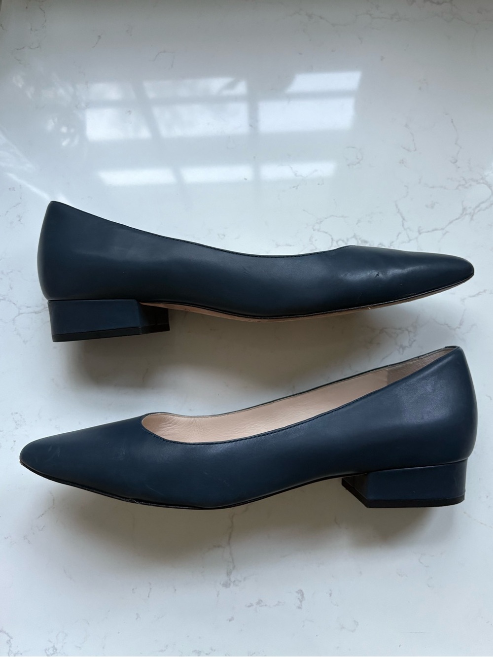 Cole Haan Classic Pointed Toe Women’s Flats in Navy Blue